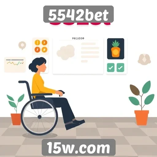 Acessibilidade e layout do site 5542bet